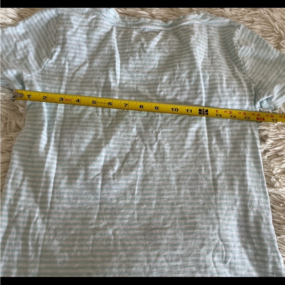 Talbots small striped top with embroidered flip flops. - Picture 9 of 9